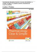 Test Bank For Pharmacology Clear and Simple A Guide to Drug Classifications and Dosage Calculations 4th Edition By Cynthia Watkins  Chapter 1-21 Complete Guide | TESTBANK PHARMACOLOGY CLEAR AND SIMPLE  A GUIDE TO DRUG CLASSIFICATIONS AND DOSAGE CALCULATIO