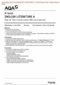 2024 AQA A-level ENGLISH LITERATURE A 7712/2A Paper 2A QP & Mark Scheme (Merged) June 2024 [VERIFIED]