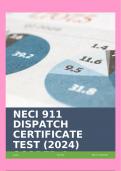 NECI 911 DISPATCH CERTIFICATE TEST (2024) SCORED A+