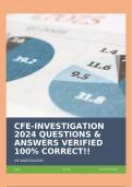 CFE-INVESTIGATION 2024 QUESTIONS & ANSWERS VERIFIED 100% CORRECT!!