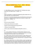 Official IAABO Rules Test - 2023 - Written Examination