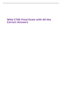 WGU C785 Final Exam with All the Correct Answers