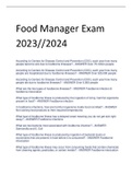 Exam (elaborations) Learn 2 serve food handler course 