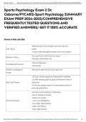 Sports Psychology Exam 2 Dr. Osborne/PYC4812-Sport Psychology SUMMARY EXAM PREP 2024-2025/COMPREHENSIVE FREQUENTLY TESTED QUESTIONS AND VERIFIED ANSWERS/ GET IT 100% ACCURATE