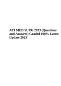 ATI MED SURG 2023 | Questions and Answers |Graded 100% Latest Update 2023