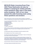 MCOLES State Licensing Exam Prep 2023 These flashcards can also be helpful in studying for weekly periodic exam questions often seen in the basic police academy. 100% of our class passed the state licensing exam using these questions and answers