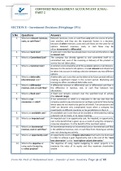 CMA USA PART 2 SUMMARY SECTION E INVESTMENT DECISION