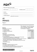 AQA A LEVEL PAPER 2 PHYSICS [74071]