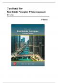 Test Bank-   Real Estate Principles : A Value Approach 7th Edition  By: David Ling and Wayne Archer || All Chapters 1-23 || Newest Edition