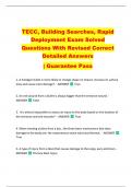 TECC, Building Searches, Rapid  Deployment Exam Solved  Questions With Revised Correct  Detailed Answers   | Guarantee Pass 