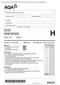 . Actual 2024 AQA GCSE STATISTICS 8382/2H Higher Tier Paper 2 Question Paper + Mark Scheme