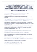 RECF-FUNDAMENTALS FULL PRACTICE TEST STUDY GUIDE 2023 NEW EXAM UPDATE WITH QUESTIONS AND ANSWERS GUIDE