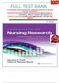       FULL TEST BANK For Essentials of Nursing Research: Appraising Evidence for Nursing Practice Tenth Edition by Denise Polit (Author),Quality Document Latest Update Graded A+     