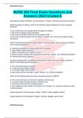 NURS 204 Final Exam Questions and Answers 2024 Graded A