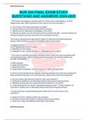 NUR 204 FINAL EXAM STUDY QUESTIONS AND ANSWERS 2024-2025