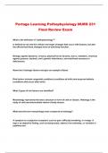 Portage Learning Pathophysiology NURS 231 Final Review Exam