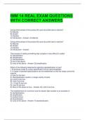 IMM 14 REAL EXAM QUESTIONS WITH CORRECT ANSWERS