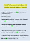 WGU C790 Nursing Informatics Exam 2023 Questions and Answers(Verified Answers)