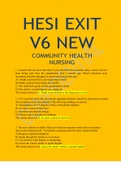 HESI EXIT V6 NEW COMMUNITY HEALTH NURSING