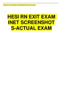 HESI RN EXIT EXAM V1 2023/2024 ACTUAL EXAM SCREENSHOTS(INET)-100% ACTUAL PROCTORED EXAM, A+ Solutions