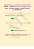 ATI 2019 FUNDAMENTALS PROCTORED EXAM COMBO (More than 150 Questions) | Grade A+| Questions and Verified Answers| 2023 UPDATE