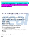 VATI PN Comprehensive Predictor 2020 Form B Green Light Exam Questions and Answers (Verified Answers)