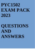 PYC1502 EXAM PACK 2023