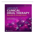 Complete Test Bank Abrams' Clinical Drug Therapy: Rationales for Nursing Practice 12th Edition by Frandsen