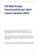 Ati Med Surge Proctored Exam 2023 Latest Update 2025