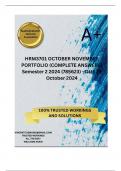 HRM3701 OCTOBER NOVEMBER PORTFOLIO (COMPLETE ANSWERS) Semester 2 2024 (785623) - DUE 28 October 2024; 100% TRUSTED Complete, trusted solutions and explanations. 