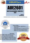 AUE2601 Written Assessment Semester 2 2024 Suggested Solution - Group C