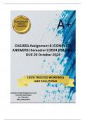 CAS1501 Assignment 6 (COMPLETE ANSWERS) Semester 2 2024 (731393) - DUE 29 October 2024; 100% TRUSTED Complete, trusted solutions and explanations. 