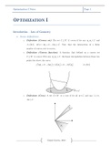 Optimization 1 - 2010 Lecture Notes