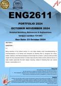 ENG2611 October November Portfolio (COMPLETE ANSWERS) 2024 - DUE 23 October 2024