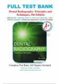 Test Bank for Dental Radiography: Principles and Techniques 5th Edition by Joen Iannucci & Laura Jansen Howerton 9780323297424 Chapter 1-34 | Complete Guide A+