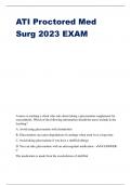 ATI Proctored Med Surg 2023 EXAM