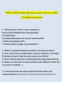 WGU D204 Data Analytics Study Questions and Answers 2023 (Verified Answers)