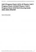 Unit 3 Progress Check: MCQ, AP Physics: Unit 3 Progress Check: MCQ/AP Physics 1 Unit 3 Progress Check MCQ Part B Scoring Guide 2024-2025 UPDATE!!