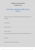 SWA Exam 2 Questions With Correct Answers