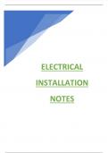 ELECTRICAL INSTALLATION NOTES 