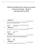 NURS6512/NURS 6512-Advanced Health Assessment Exam - Week 11 / midterm test bank 2017 to 2023