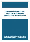 ENG1503 EXAMINATION (PORTFOLIO) ANSWERS SEMESTER 2 OCT/NOV 2024