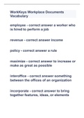 WorkKeys Workplace Documents Vocabulary|2023 LATEST UPDATE|ALREADY GRADED A
