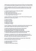 ATI Fundamentals Quiz (Comprehensive) Exam Test Bank 2024