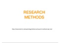 Research methods