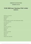 NURS 3000 Exam 3 Questions With Verified Answers.