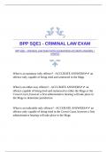 BPP SQE1 - CRIMINAL LAW EXAM WITH GUARANTEED ACCURATE ANSWERS |VERIFIED