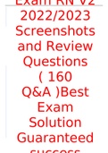 Hesi Exit Exam RN V2 2022/2023 Screenshots and Review Questions ( 160 Q&A )Best Exam Solution Guaranteed success Graded A+