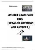 LCP4804 EXAM PACK 2025  {DETAILED QUESTIONS AND ANSWERS }