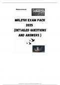 MRL3701 EXAM PACK 2025  {DETAILED QUESTIONS AND ANSWERS }